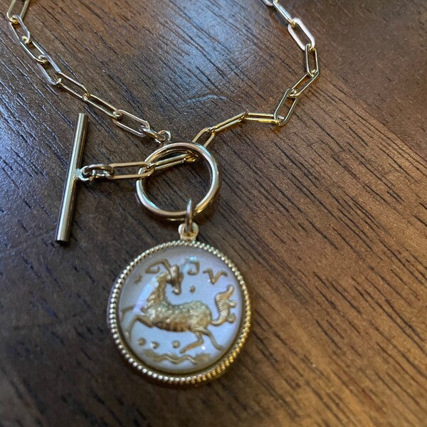 Charm Recycled Crystal Horoscope Pendant