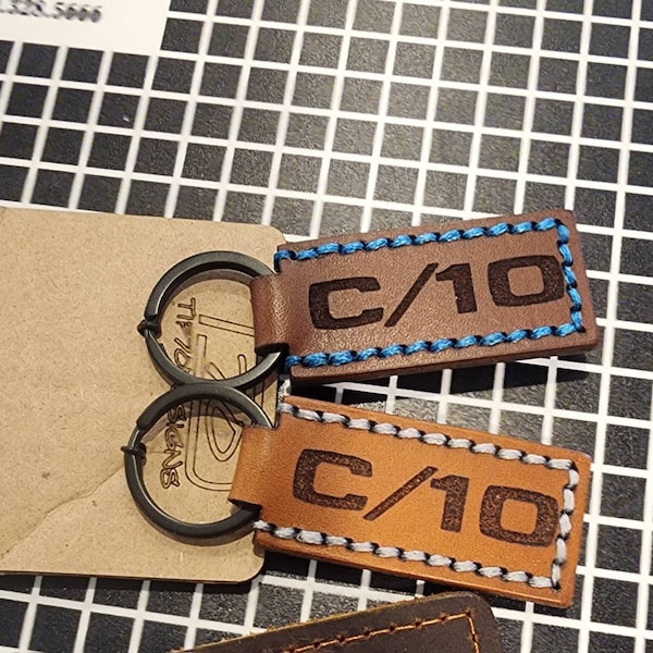 Hand Stitched, C/10 With Customizable Year, Tobacco Brown Leather ...