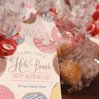 Donut Valentine Personalized Editable PDF Printable, Classroom ...