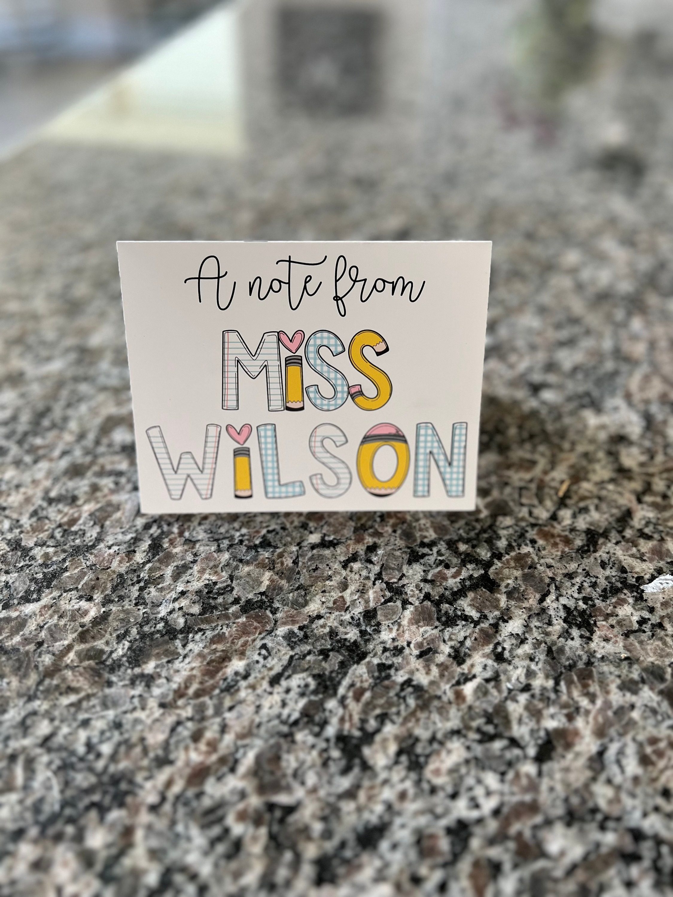 Teacher Card, Stationary Set, End of Year Teacher Gift, Best Friend Gift,