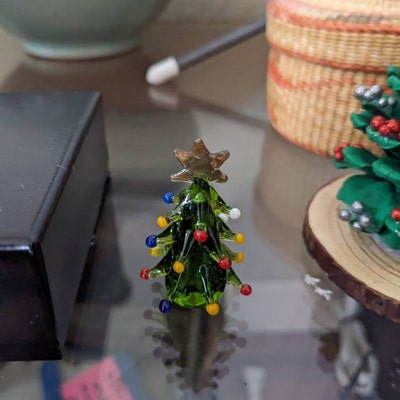 Fairy Garden Miniatures, Handmade Lampwork Glass Miniature Christmas ...