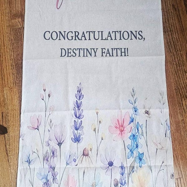 Spring Graduation Linen Personalized Linen Graduation Banner With Name and Class Year - Etsy