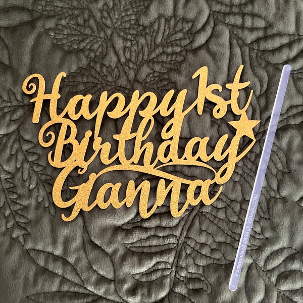 Personalized Happy Birthday Cake Topper Personalized With Any Text Any ...