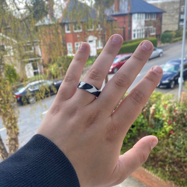 Clay Cow Rings Handmade Polymer Clay Cow Print Band Rings! Cool Quirky Personalised ...