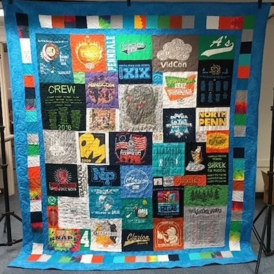 Mosaic Tshirt Quilt Eclectic and Funky DEPOSIT ONLY - Etsy