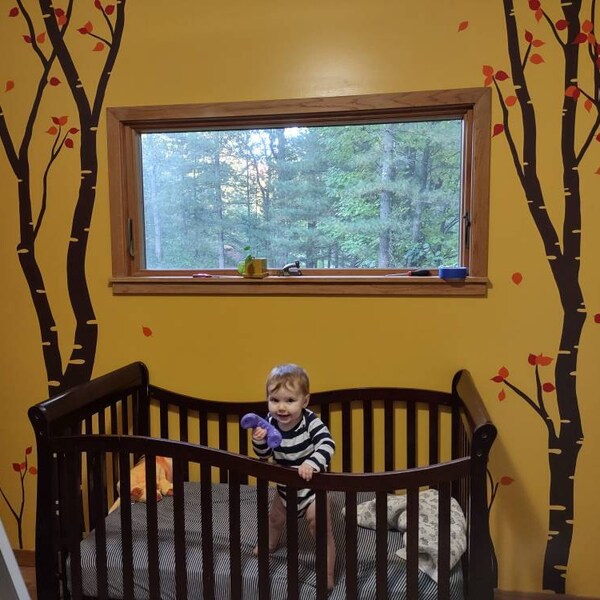 Large Wall Birch Tree Decal Forest Kids Vinyl Sticker Removable With ...