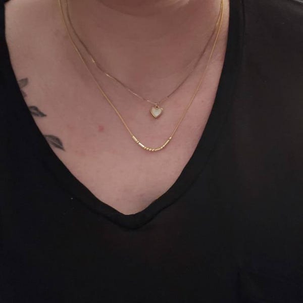 14K Gold Custom Morse Code Necklace | Hidden Message Gift for ...