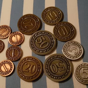 ボードゲーム用汎用金属コイン - 50枚 - Etsy 日本