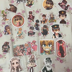 50 Autocollants Toilet Bounds Hanako Kun – Figures Mignonnes Anime – Vinyle Imperméable – Pour Mug, Skateboard, Livre