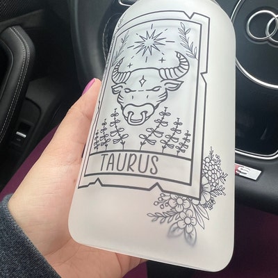 Zodiac Glass Cup 16 Oz Horoscope Glass Tumbler Astrology Cup Astrology ...