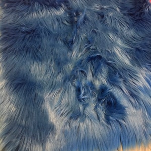 Royal Blue Faux Fur Fabric Craft Size Squares: Royal Blue Fur - Etsy