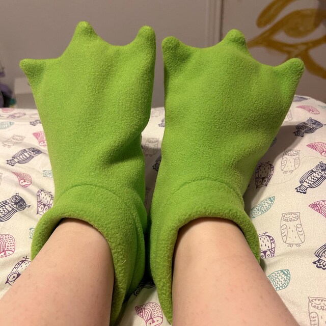 Adult Size Frog Feet Slippers NOW in LIME GREEN Etsy