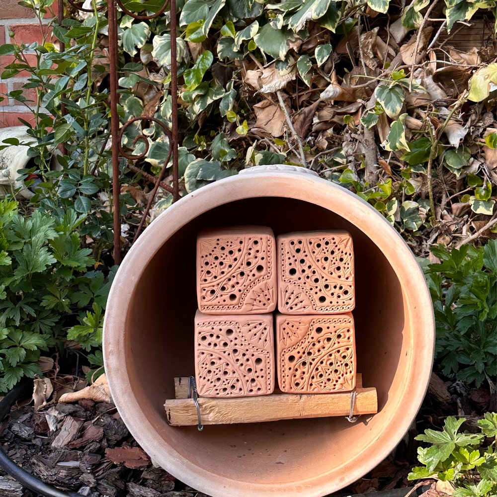 4er Set Bienensteine groß Insektenhotel