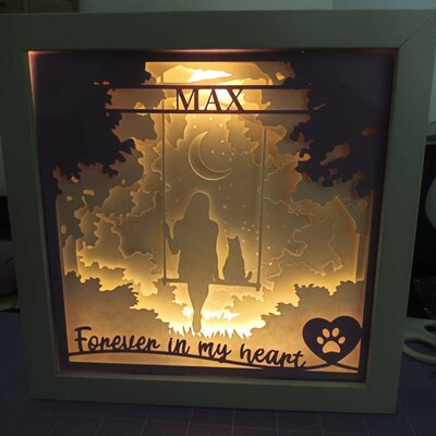 Rectangle 3D Shadow Box Frame Template SVG Silhouette Light - Etsy UK