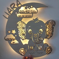 Baby Fuchs LED Wandlampe Nachtlicht – Personalisierbar Mit Namen, Batterie- Oder USB-betrieben, Farbauswahl – Deko Für Kinderzimmer
