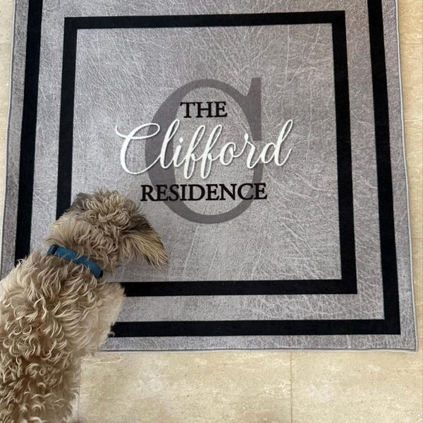 Name Entry Family Name Entry Rug Personalized Entryway Rug Entrance Rug for Inside ...