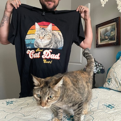 World's Best Cat Dad Cool Cats - Gift For Dad Personalized Unisex T-Shirt