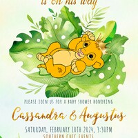 Lion King Diaper Raffle Cards, A Little King Baby Shower Diaper Raffle ...