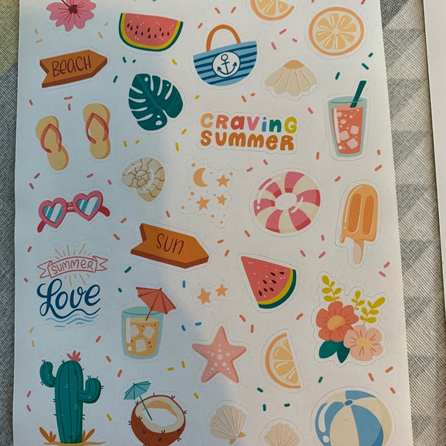 Chill & Cute Aesthetic Sticker Sheet  For Bullet Journals, Planners, –  jollacostationery