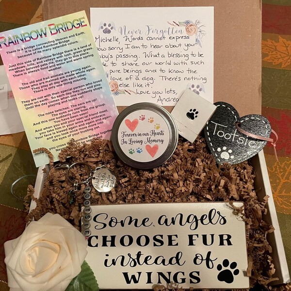 Pet Sympathy Gift Box, Pet Loss, Dog Loss Gift, Cat Loss Gift, Custom ...