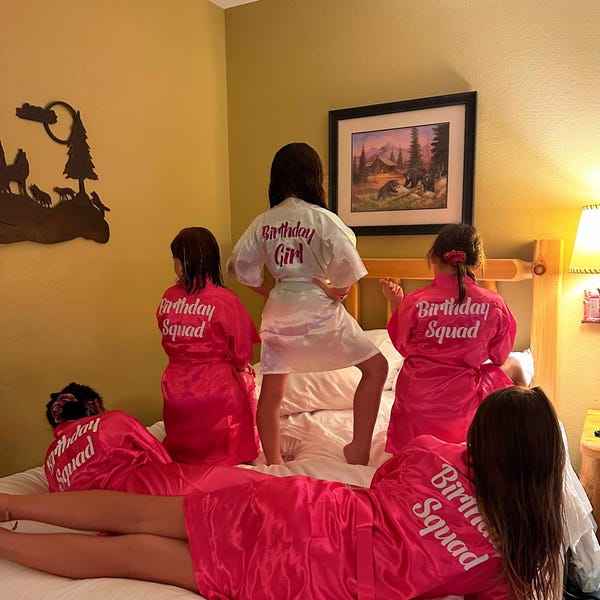 Custom Birthday Squad Robes, Spa Party Robes, SPA Birthday Satin Robes ...