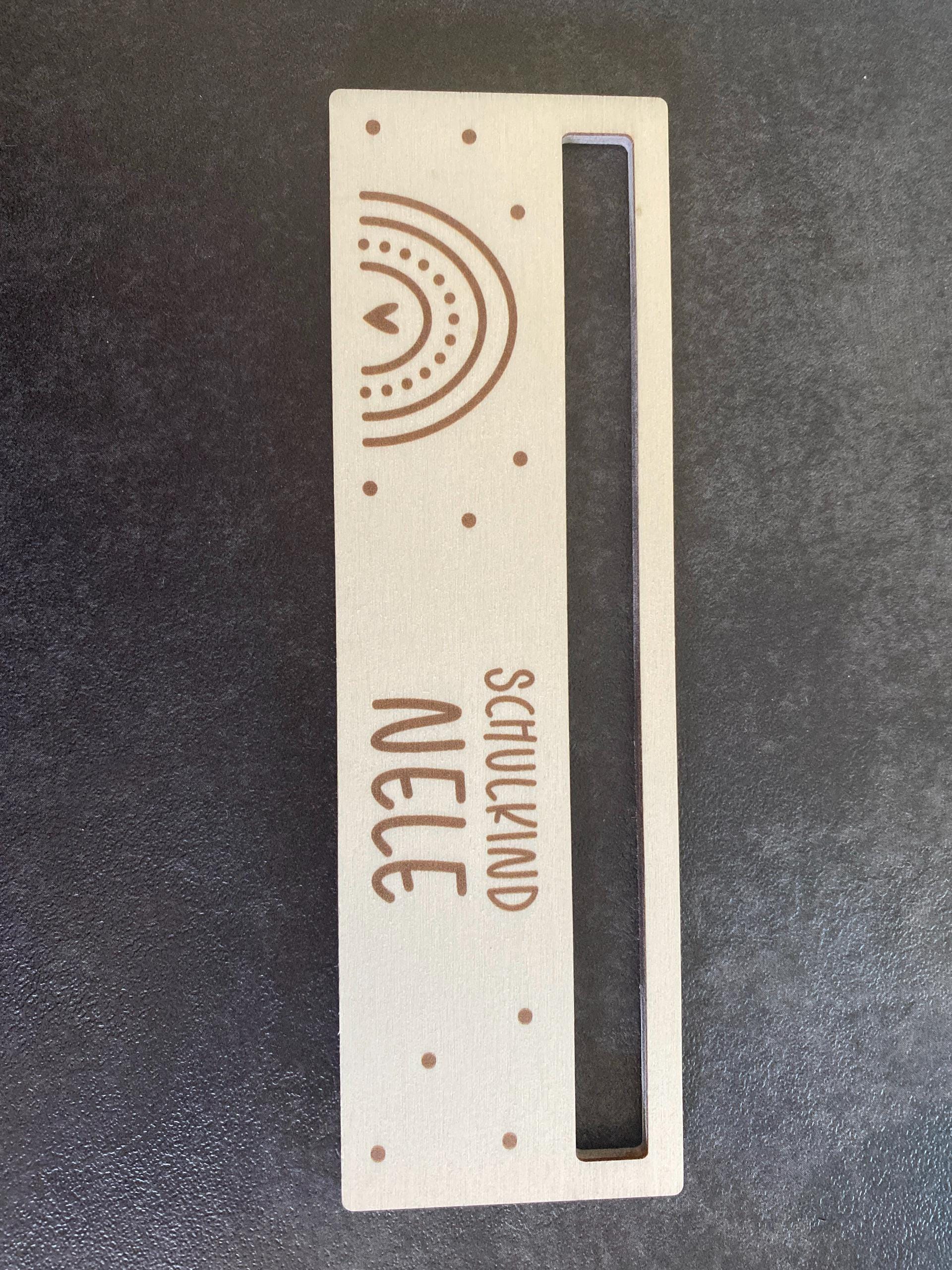 Personalized Wooden Ruler Reading Aid, School Enrollment Gifts for the Start of School, Individual School Child Gift, School Introduction
