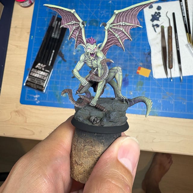 Gargoyle Miniature – Flying Stone Fiend | 4 Sizes Resin - Etsy