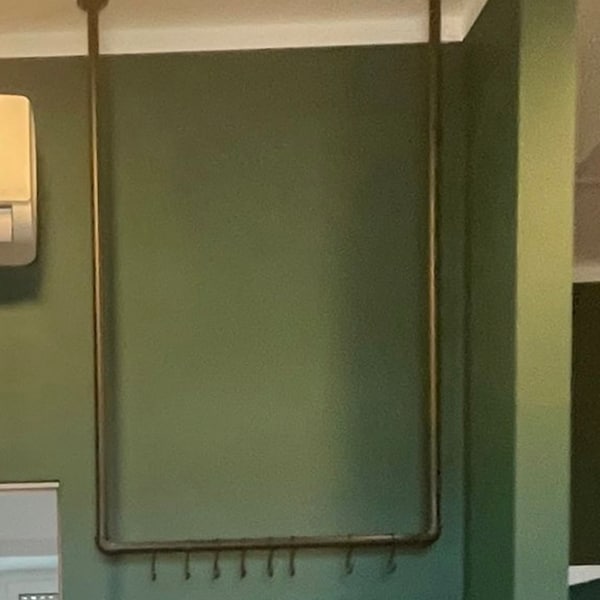 Industrial Pipe Clothing Rack | Wall to Wall & Ceiling Mounted Clothes ...