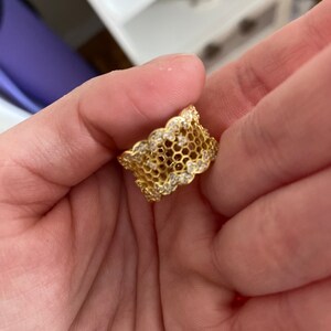 Honeycomb lace ring new arrivals