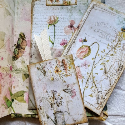 Junk Journal Kit, Grandma's Garden, Spring, Flowers, Shabby ...