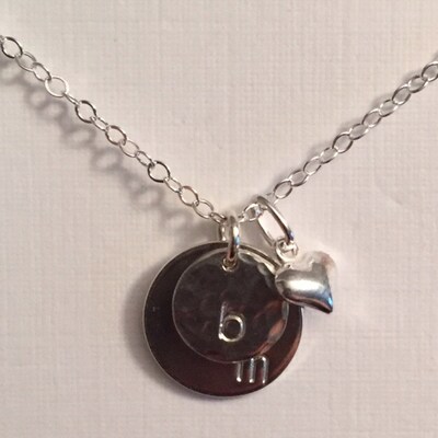 Girl's Sterling Silver Puff Heart Charm Necklace - Adjustable 14-18 Inch Chain In Gift Box - View #4