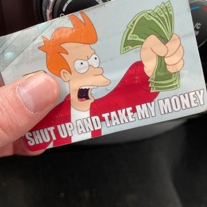 Fry Futurama Credit Card Skin Etsy Fry Futurama Credit Card Skin Etsy