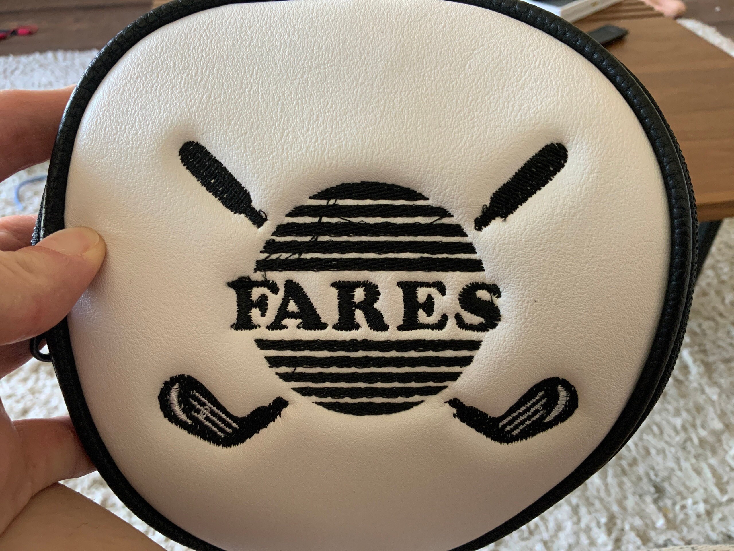 Best Dad By Par Bestickte Performance Club Hülle, personalisierte Vatertagsgeschenke, Geschenke für Papa, Golfgeschenke für Männer, Golfgeschenke