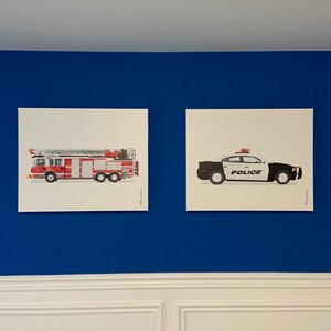 Fire Truck Print, Fire Truck Printable, Ladder Truck Print, Firetruck ...
