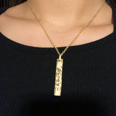 6mm Gold Filled Pendant With Custom Name - Etsy