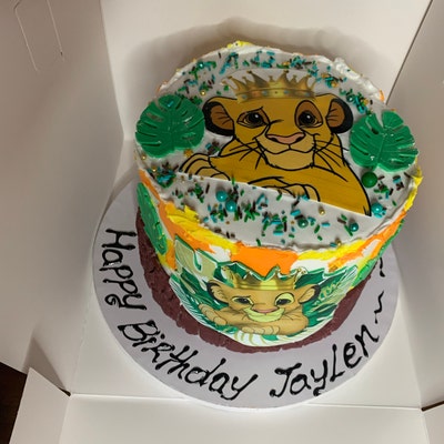Lion King Cake Topper Printable PNG, Digital File Lion King Birthday ...