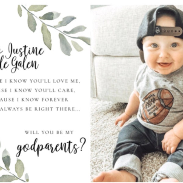 EDITABLE Godparents Card, Will You Be My Godparents Printable ...