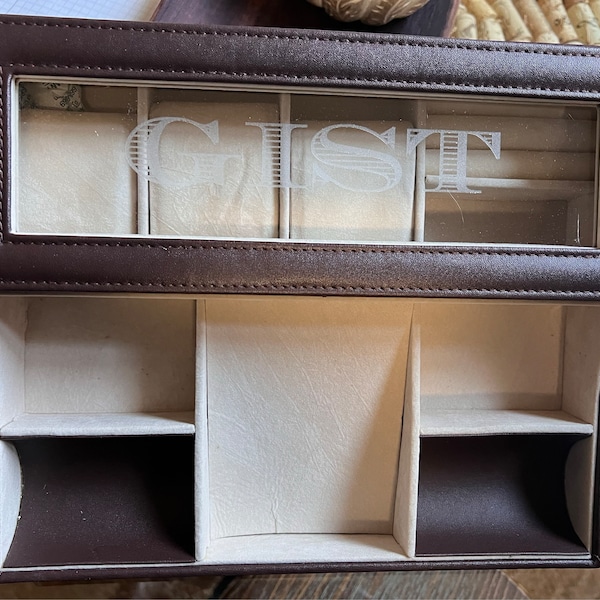Leather Catchall, Mens Dresser Organizer, Personalized Valet Tray ...