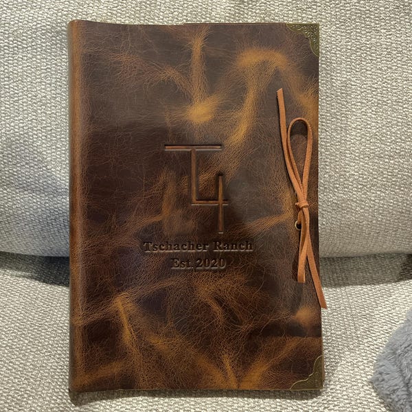 Genuine Leather Recipe Journal Custom Recipe Book Blank Cookbook