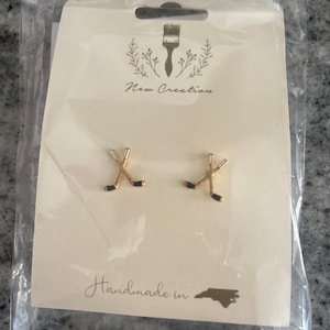 Hockey Studs, Hockey Earrings, Hockey Mom, Hockey Jewelry, Hockey Coach, Coach Gift, Sports Fan Studs, NHL Studs, NHL Jewelry