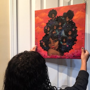 Black Art Afro Art Natural Hair Art Wall Art Each Of Me Etsy