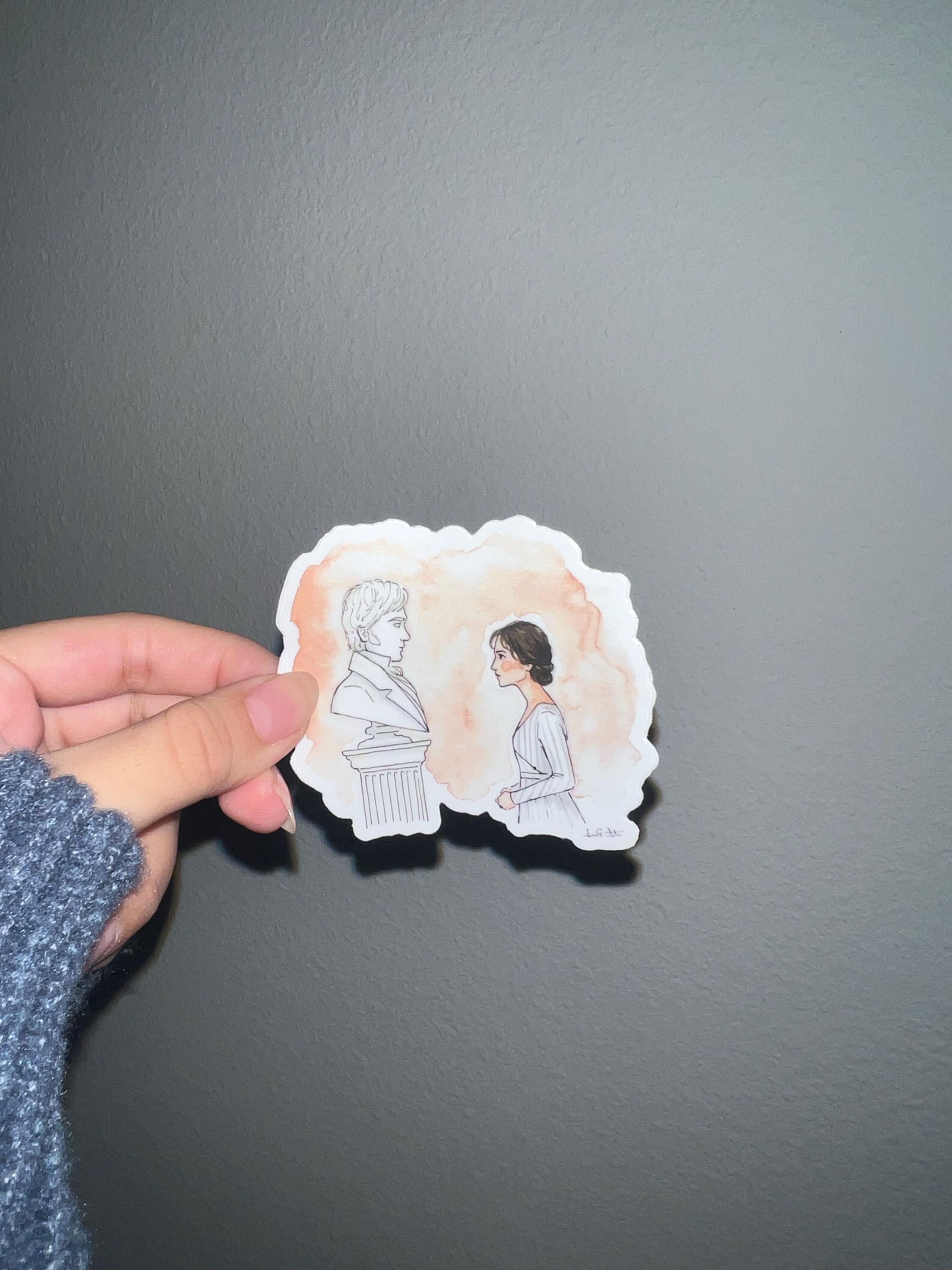 Literary Watercolor Sticker | Pride & Prejudice Sticker | Jane Eyre | Little Women | Watercolor Illustration | Book Lover Gift | Book Art