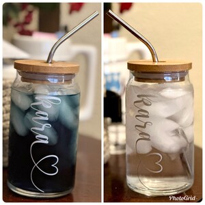 Custom Glass Cups + Bamboo Lids – Be Solaced