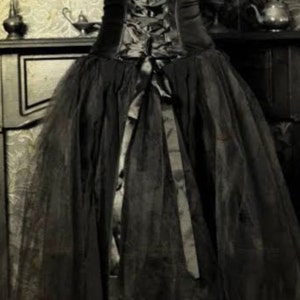 Bespoke Madam Alchemy Stunning Spooky Goth Gothic Funeral Wedding Vampire  Bride Dress Gown W/ Faux Leather by House of Goth 