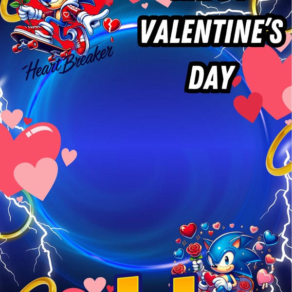 Valentine Sonic the Hedgehog Png, Valentine Sublimation Design ...