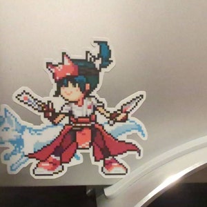 Overwatch 2 Kiriko Pixel Spray Vinyl Sticker Decal, Laptop, Phone