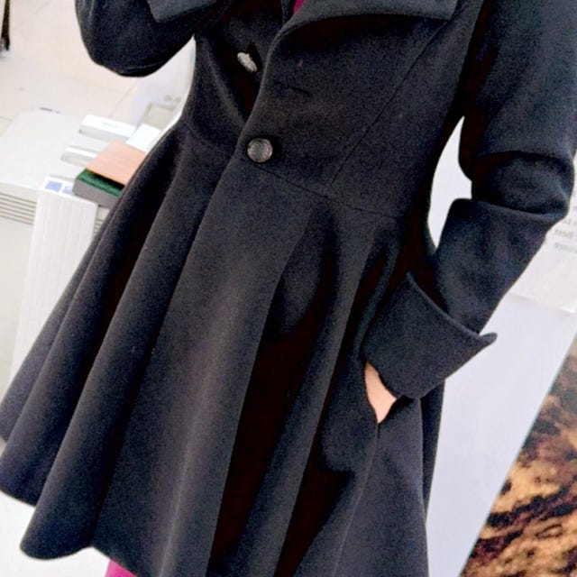 新品★ LITTLE FLARE LINE ART LONG COAT Ameri LITTLE FLARE LINE ART LONG COAT: M