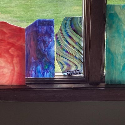 Rare Oceana Santa Cruz rod Craig Stained Glass Sheet, Purple/white ...