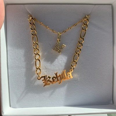 18k Gold Personalized Jewelry, Name Necklace, Handmade Jewelry ...