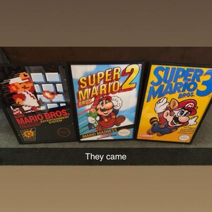 スーパーマリオブラザーズ 1 2 3 任天堂 NES ポスター - サイズ A4